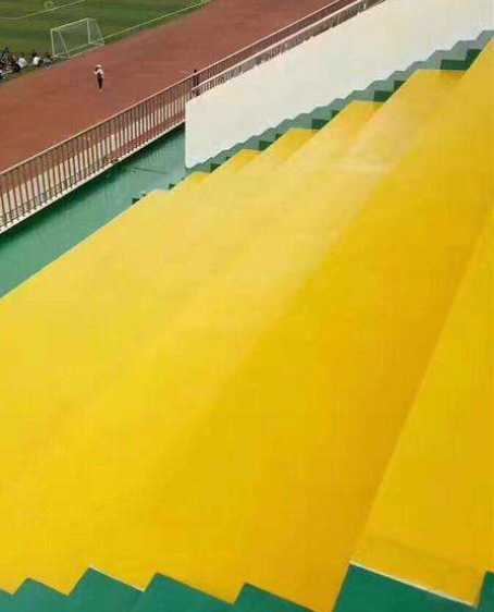 中阳球场台阶翻新修补改造